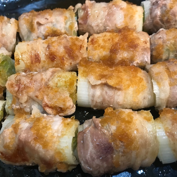 おろしポン酢で!豚バラのネギ巻き